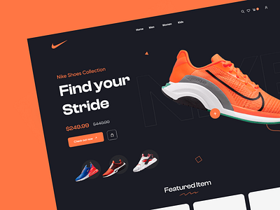 Nike Footwear Landing page by Asib uz zaman Nahid on Dribbble