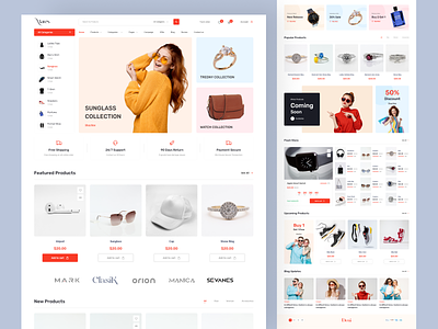 Fashion Store e-Commerce website appareal clothing brand dress ecommerce landing page men fashion minimal online shopping outfit ring shop store style summer trendy uiux watch website winter women fashion