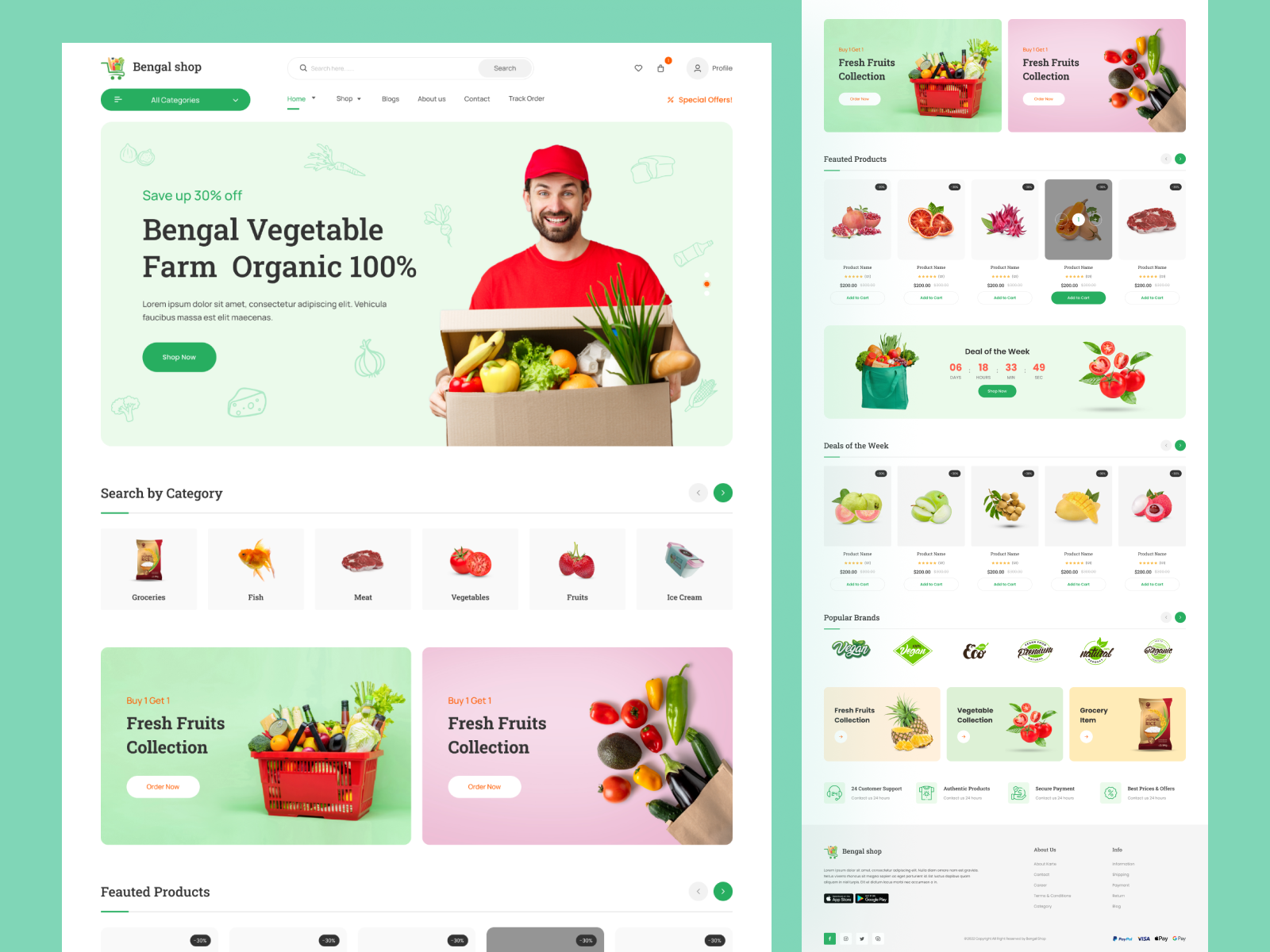 Organic & Grocery Shop Website by Asib uz zaman Nahid for Xgenious ...