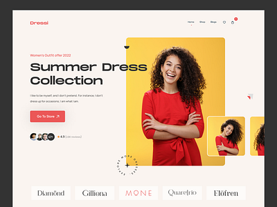 Dressi - eCommerce Fashion Website apparel clean clothing brand dress ecommerce fashion landing page design men dress minimal online shop outfit shop store summer collection trendy ui design uiux user interface website design women fashion