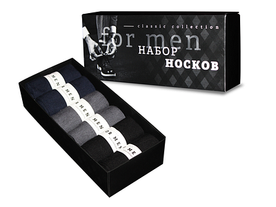 Packaging of men's socks