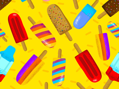 Popsicle seamless pattern