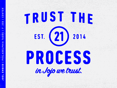 Trust the Process basketball joel embiid sixers typography
