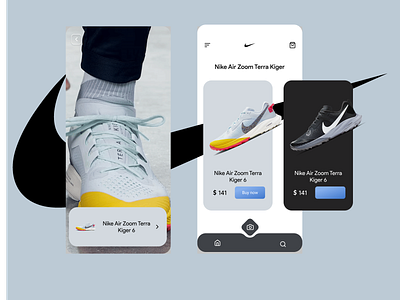 Nike augmented reality concept app design minimal ui uidesign uidesigner uidesigners uidesignpatterns uidesigns uiinspirations ux web