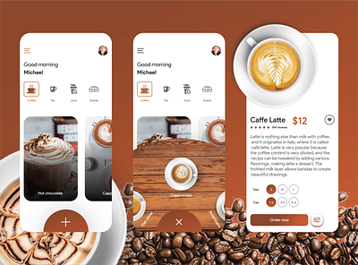 Coffee app concept app behance branding cuberto design dribble minimal ui ui design ui interface uidesign uidesigner uidesigners uidesignpatterns uidesigns uiinspirations uiux ux ux ui vector