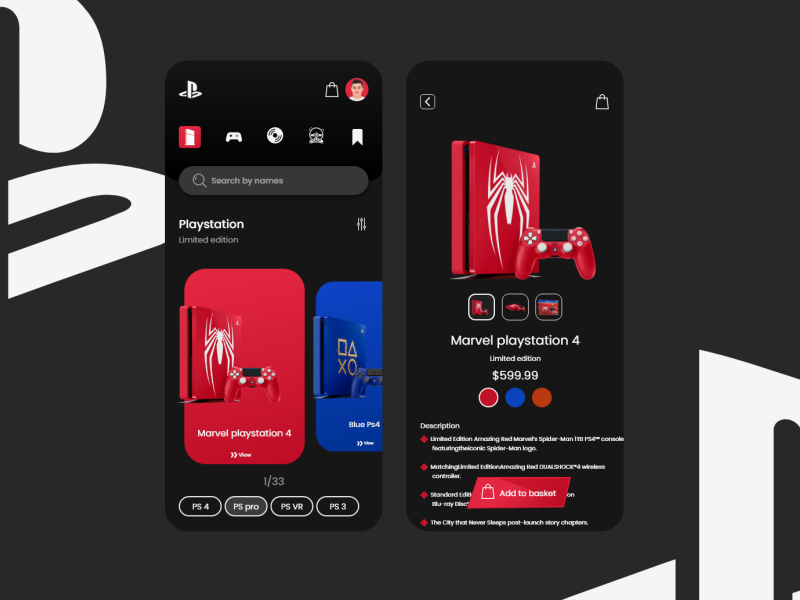Playstation store app by Michael bala on Dribbble