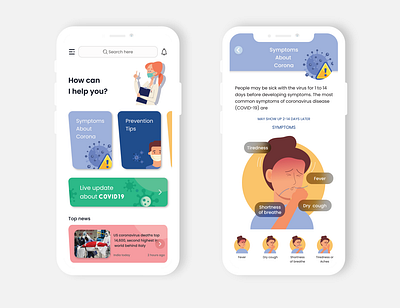 COVID-19 APP CONCEPT app behance coronavirus covid19 design dribble illustration minimal ui ui design uidesign uidesigner uidesignpatterns uidesigns uiinspirations uiux ux