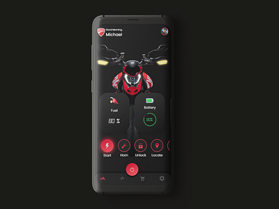 Ducati Smart Key Concept abode behance design dribble ducati motorbike protopie ride uidesign uidesigner uidesigns uiinspirations uxui xd