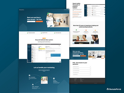 Landing Page for landlords on BostadsPortal design landingpage ui uianimation uidesign web website website design