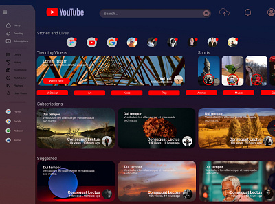 Youtube Redesign - UI