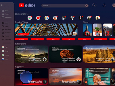 Youtube Redesign - UI