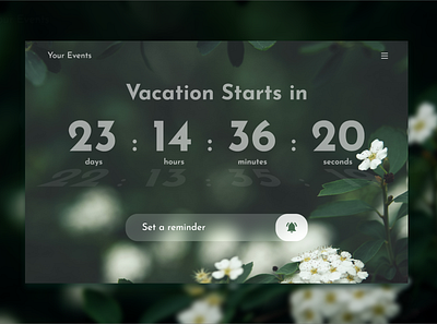 DailyUI #014 : Countdown Timer app app design countdown dailyui design elegant graphic design modern standard timer ui uiux ux website