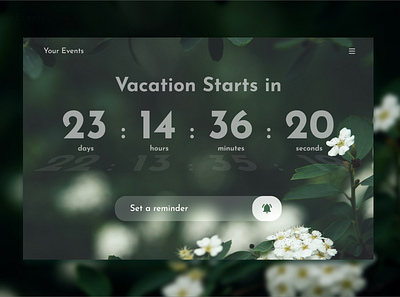 Countdown Timer app branding countdown dailyui design elegant graphic design green mobile app modern playoff thinkific timer trending ui ui ux uiux unique