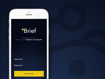 Brief iPhone App app iphone login reddit sketch