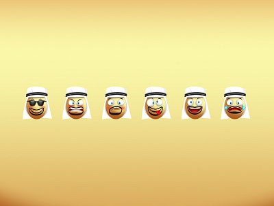 Arabic Emoji app icon illustration vector