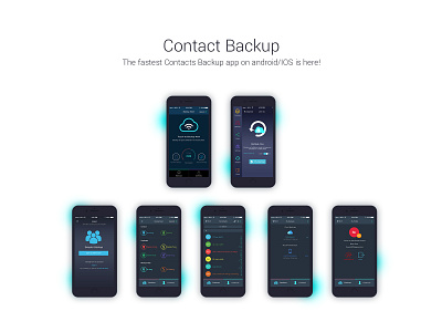 Contact Backup - App Design app design ui design