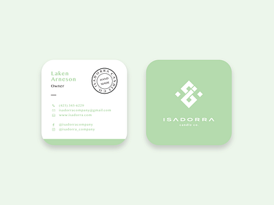 Isadorra Business Cards business card clean design graphic design logo minimal print stationary vector