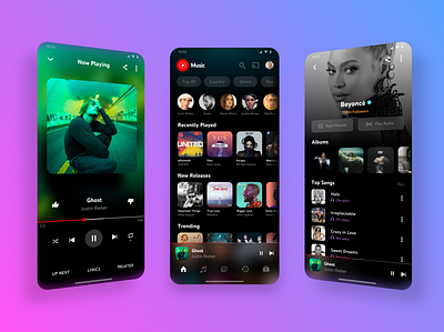 YouTube Music Mobile adobe xd android branding clean design google graphic design illustration ios logo minimal mobile music product design ui user experience user interface ux youtube