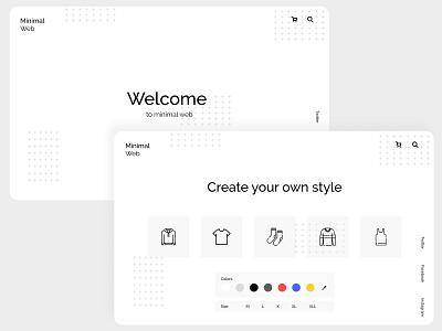 Create_your_own_style <3 clothes clothes shop create your own style cute design idk little minimal minimalweb shadow shop webdesign website white whiteboard whitespace