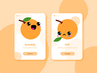 ORANGE dailyui draw flash message fruit illustration oranges smile ui uiux