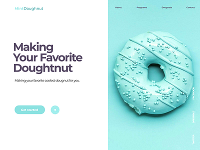 Doughnut dailyui dougnut landingpage mint ui ux