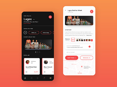 Event App Mobile UI adobexd app design ui ux