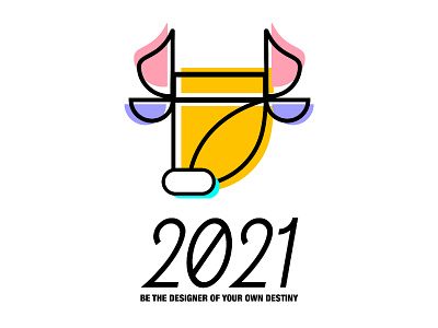 New Year Poster 2021 2020 2021 chinese design icon illustration newyear ox poster ui vector