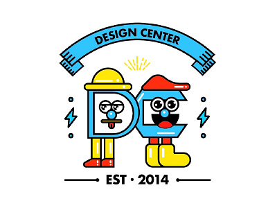 Design Center Icon character characterdesign design illustration lightening lightening bolt lighting tshirt typogaphy vector