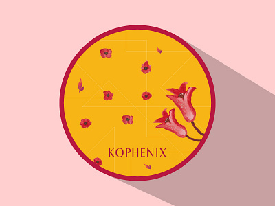 KOPHENIX Packaging Design bb cushion cosmetic flower illustration makeup packaging design