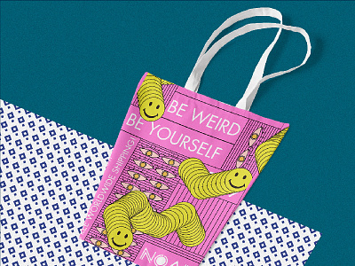 NOAH branding cloth bag cutie illustration lab logo vector