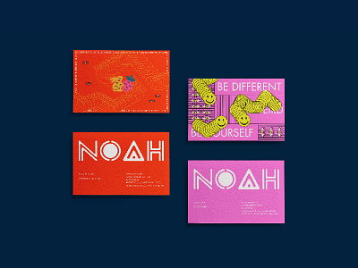 NOAH branding business card business card design businesscard cutie design illustration vector