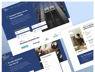 Lift Management Nederland - redesign 2d blue branding clean concept creative design desktop figma flat graphic design minimal portfolio ui ux ux designer web webdesign website