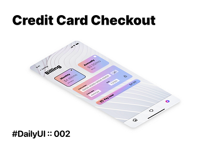 Credit Card Checkout | DailyUI — 002 3d app apple dailyui design gradients layers minimal ui