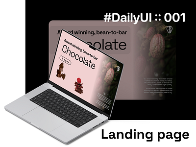 Landing page | DailyUI — 003 3d branding chocolate dailyui design homepage illustration landingpage shopping simple web webdesign