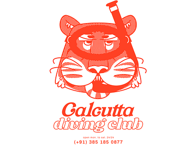 CALCUTTA DIVING CLUB design firstshot graphic design illustration logo typography vector vintage