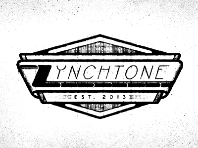 Lynchtone Logos - GIF badge branding bw guitar pedals logo logo badge type typography