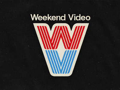 Weekend Video 90s logo monogram rebrand retro thicc lines vhs video