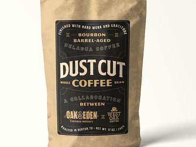 Dust Cut Label bourbon coffee coffee bag label label design label packaging texas western whiskey