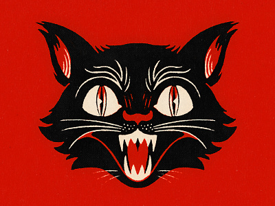 Spoooky Cat black cat cat drawing halloween illustration procreate spooky