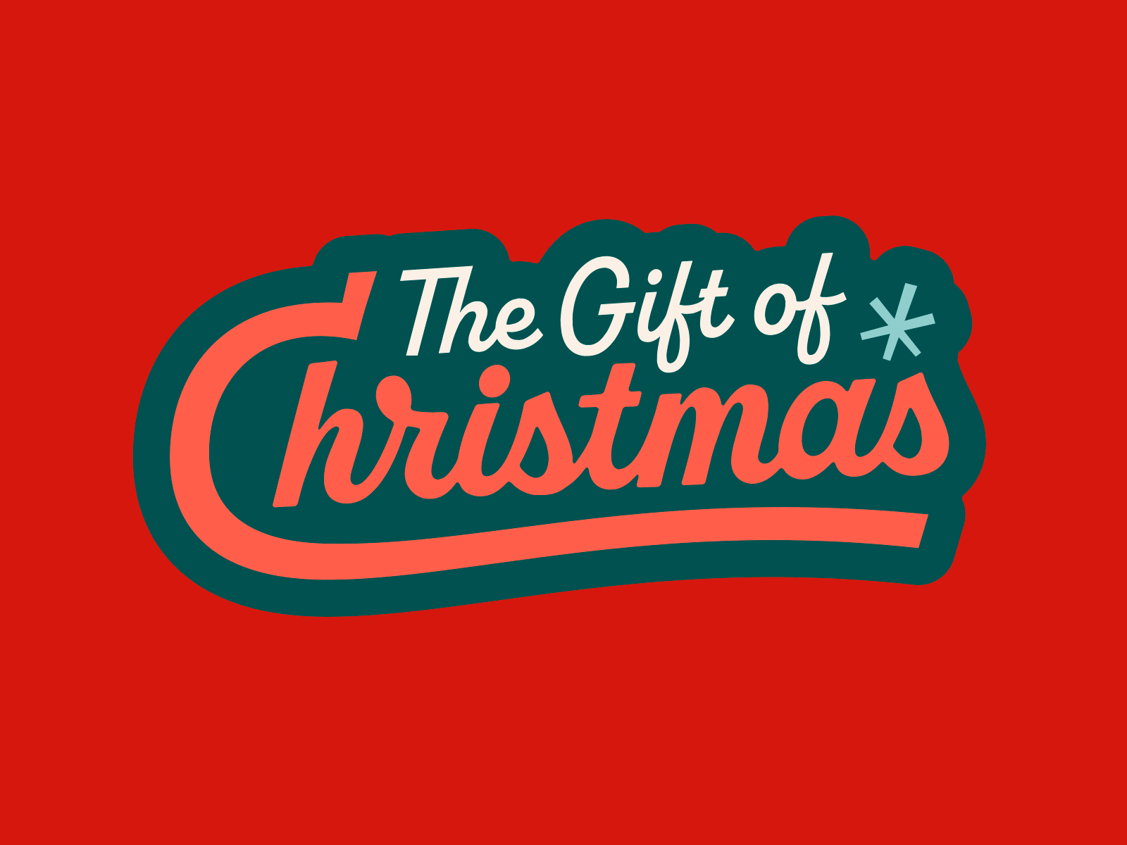 Gift of Christmas Logo Concepts blackletter christmas lettering logotype script snowflake