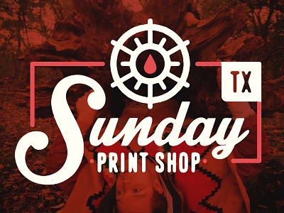 SPS Logo branding denton ink logo print shop screenprinting sun texas