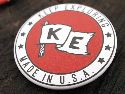 KE Flag Button button flag keep exploring logo logomark pin usa