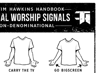 Worship Signal T-shirt chart comedy hand drawn retro t shirt