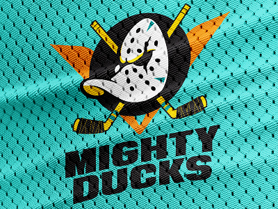Mighty Ducks Brand ReFRESH ducks flying v hockey jersey logo pucks sports