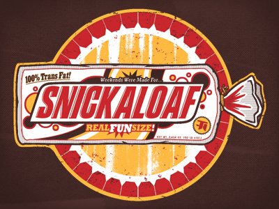 Snickaloaf T-Shirt comedy fun size shirt snickers trans fat