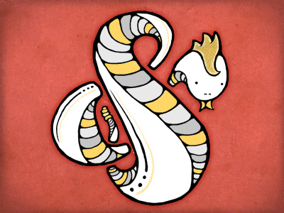 Ampersnake ampersand illustration snake