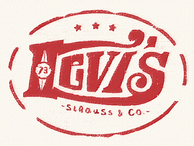 Levi's Logo 1973 canvas grunge levis logo old red typography