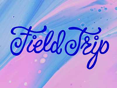 Field Trip Type funky logotype script type wonky