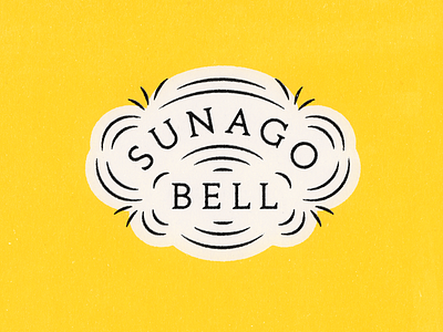 Sunago Bell Logo badge badge logo lettering logo