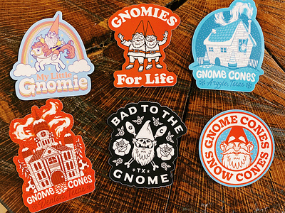 New Gnome Cones Stickers!